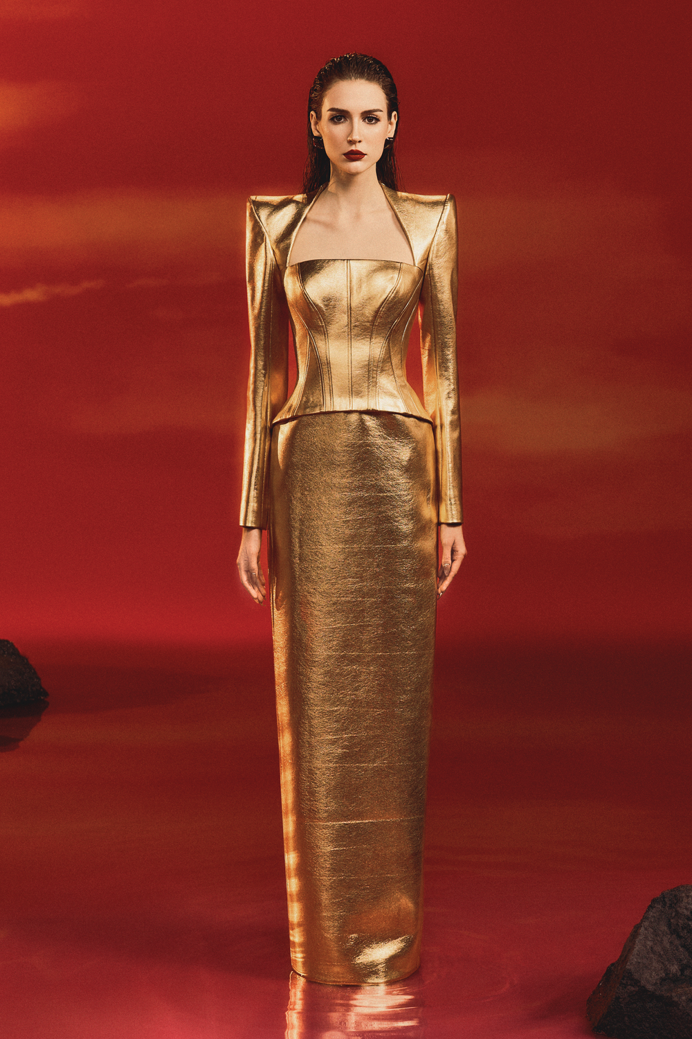 Anne Queen Neck Dress