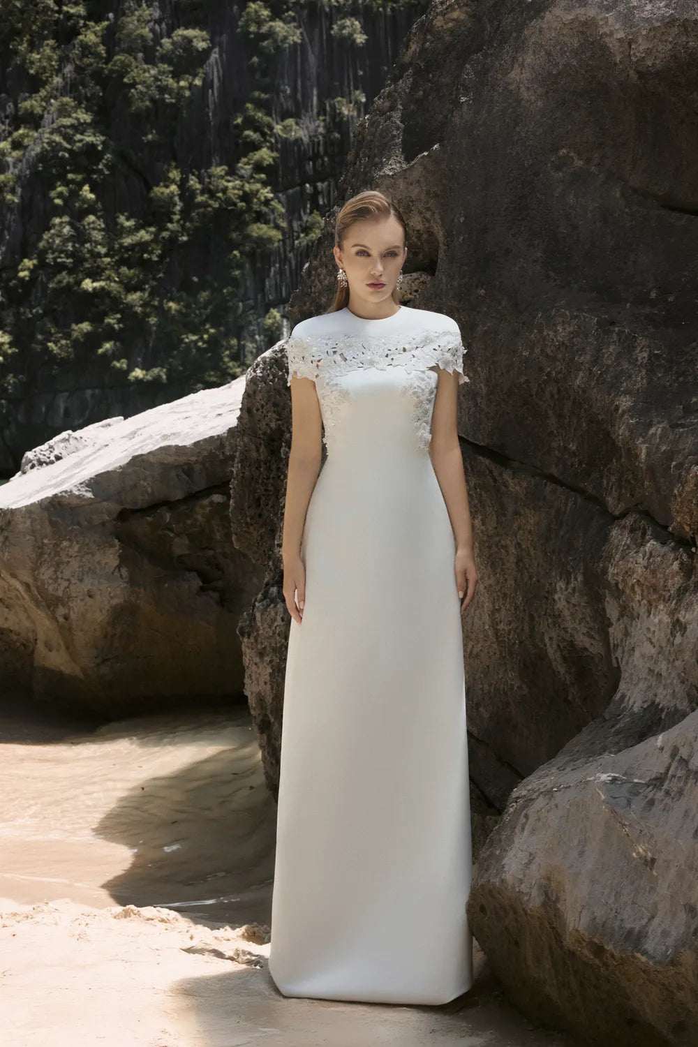 Floral Sequin Embellished A-line Dress