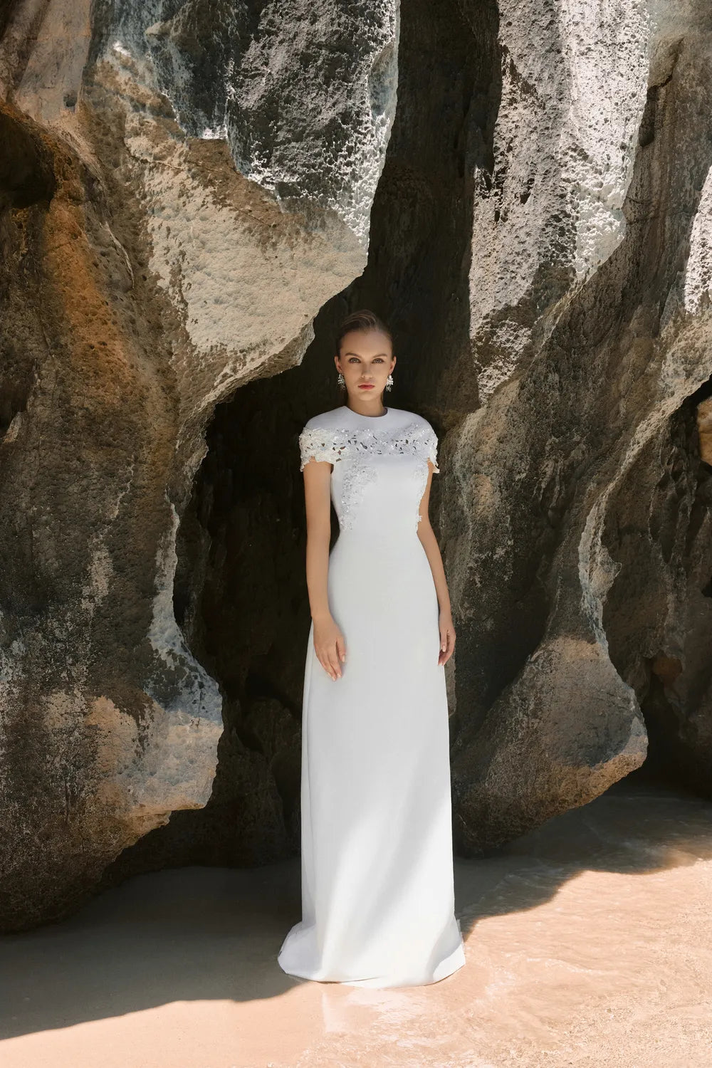 Floral Sequin Embellished A-line Dress