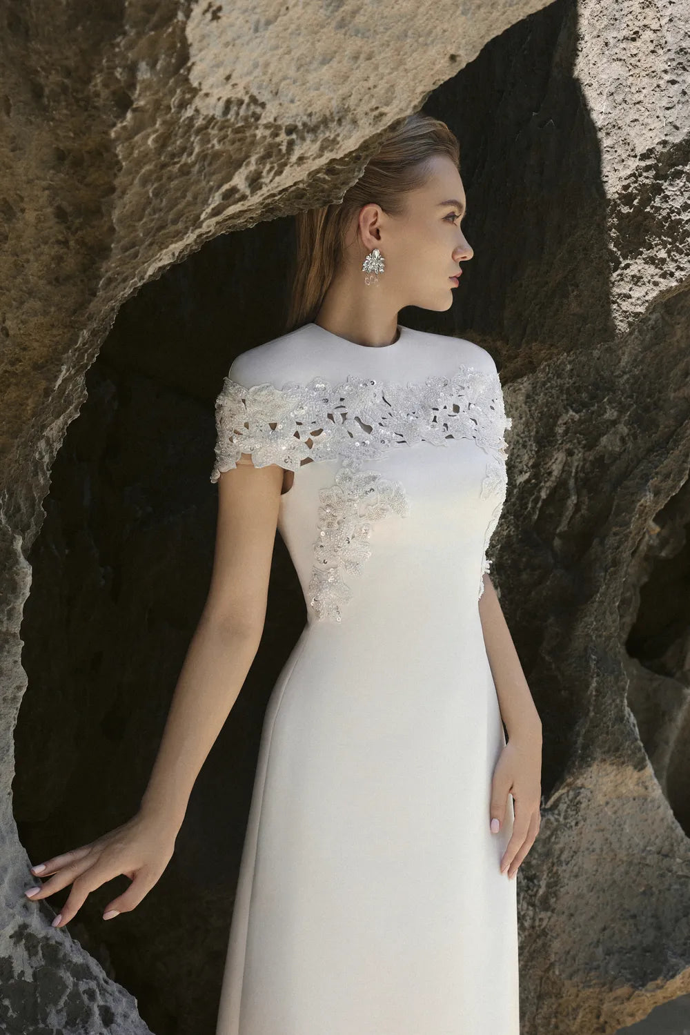 Floral Sequin Embellished A-line Dress