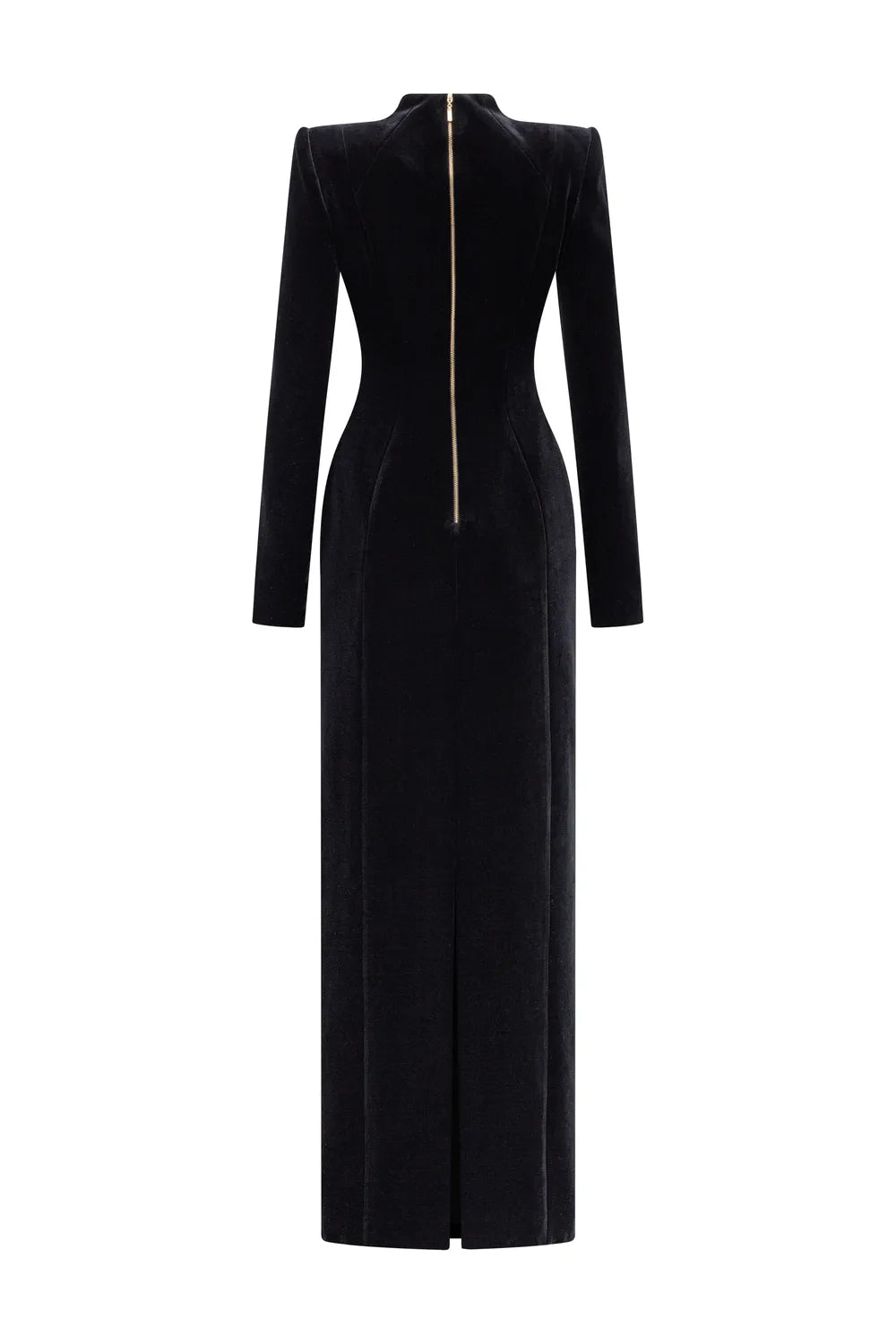 Flowing Golden Bead Long Sleeve Dress