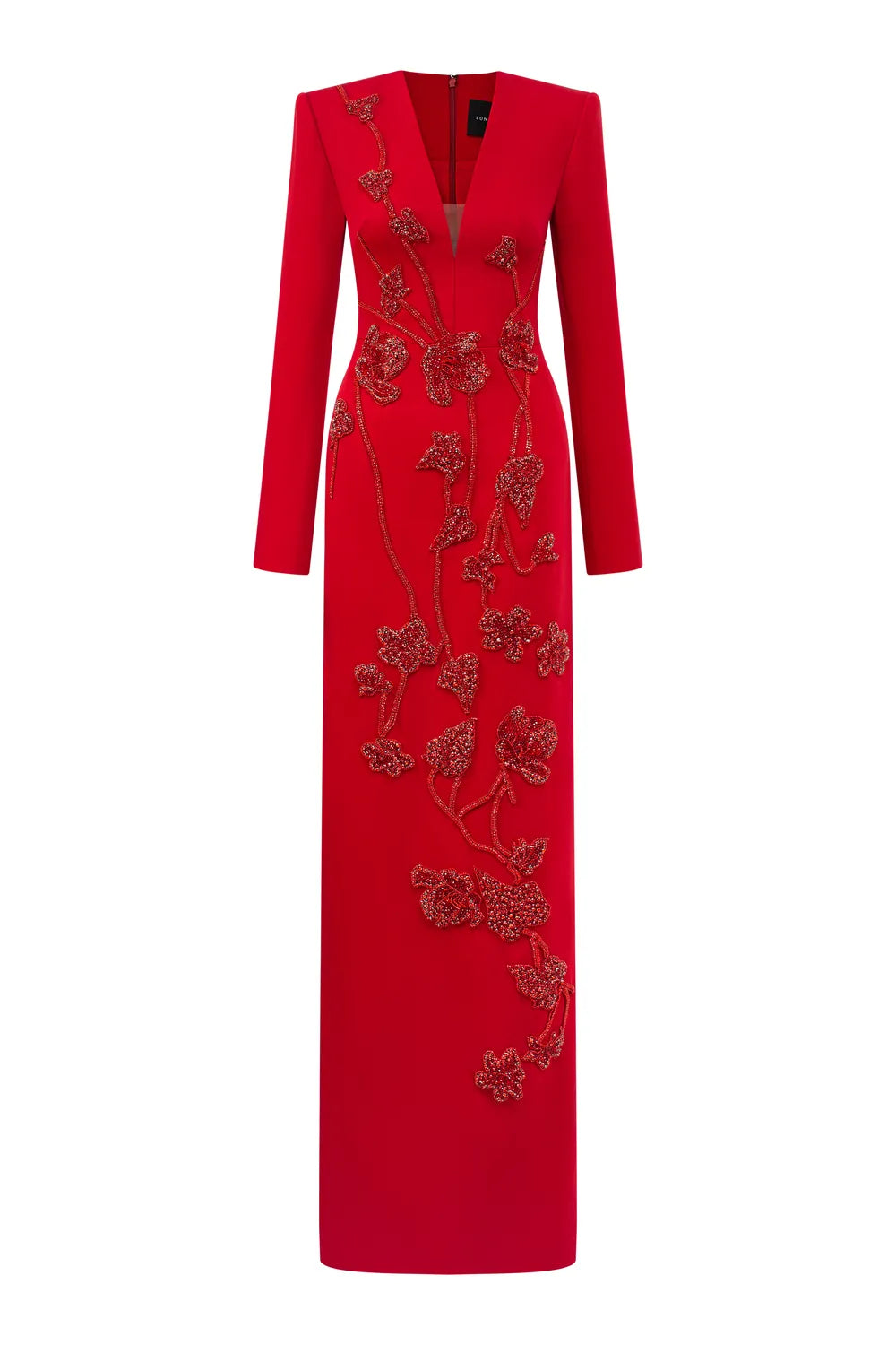 Deep V-Neck Straight Dress