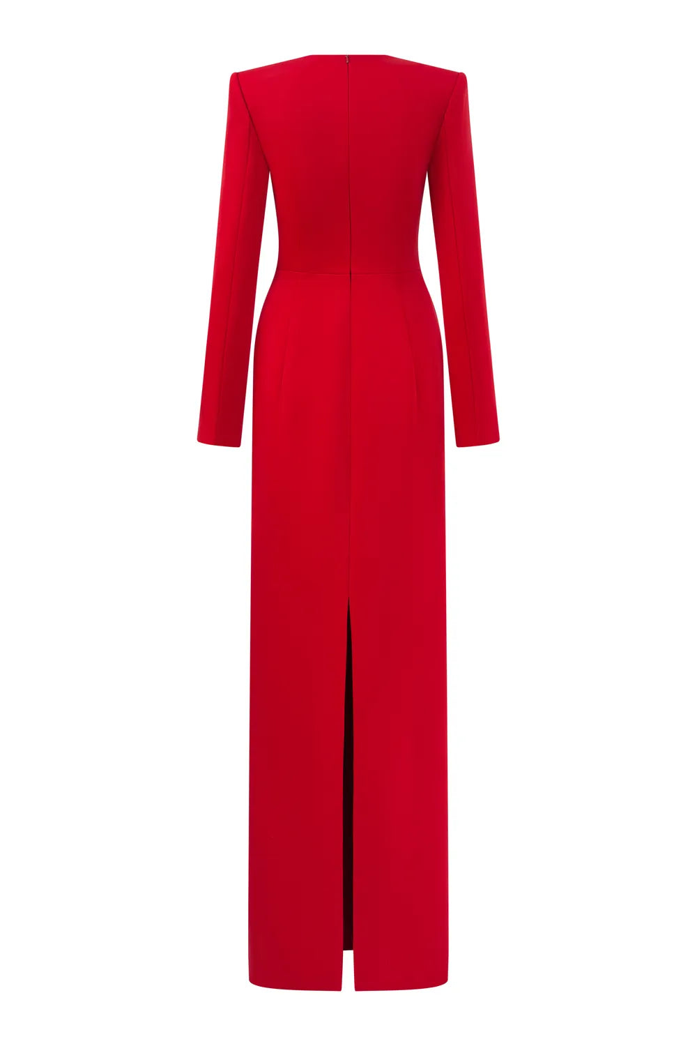 long straight dress for ladies with sleeves Ida