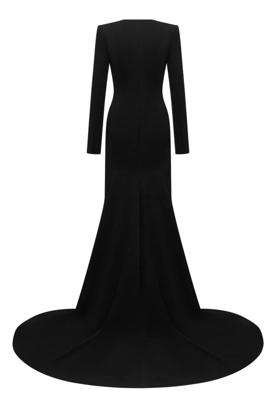 Round Neck Floral Embellished High Low Dress