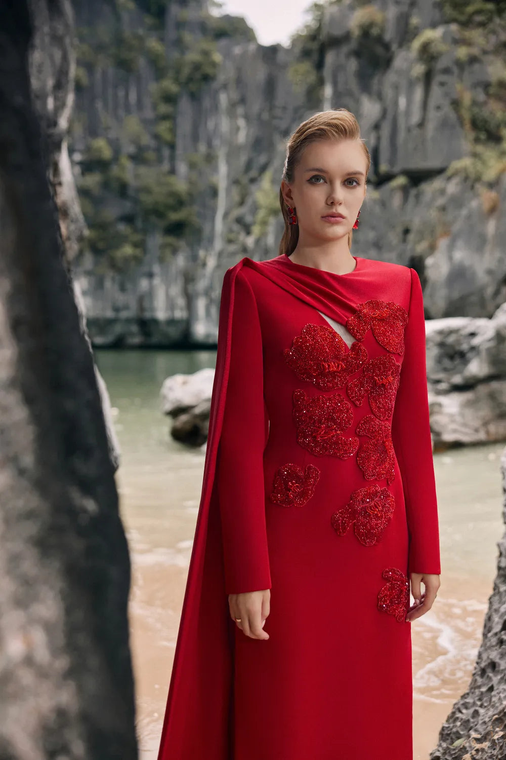 One Sided Flap Chest Cut-Out Dress