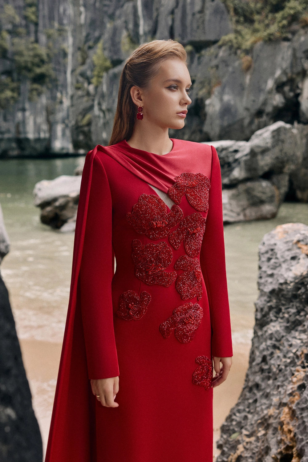 One Sided Flap Chest Cut-Out Dress