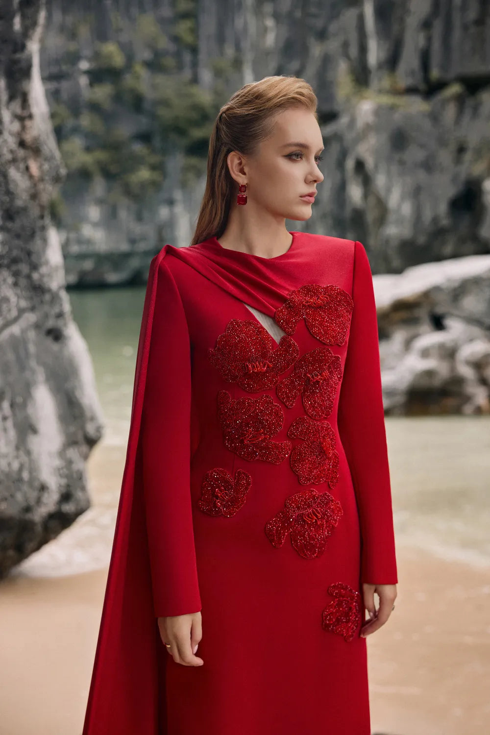 One Sided Flap Chest Cut-Out Dress