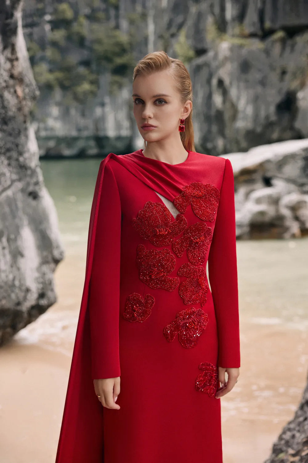 One Sided Flap Chest Cut-Out Dress