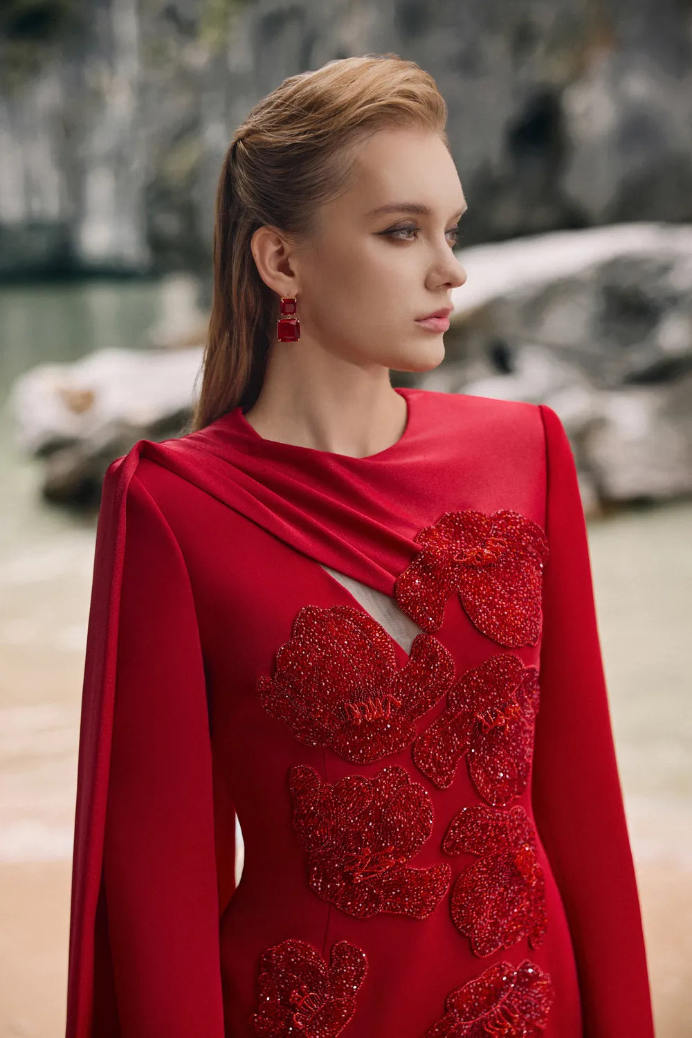 One Sided Flap Chest Cut-Out Dress