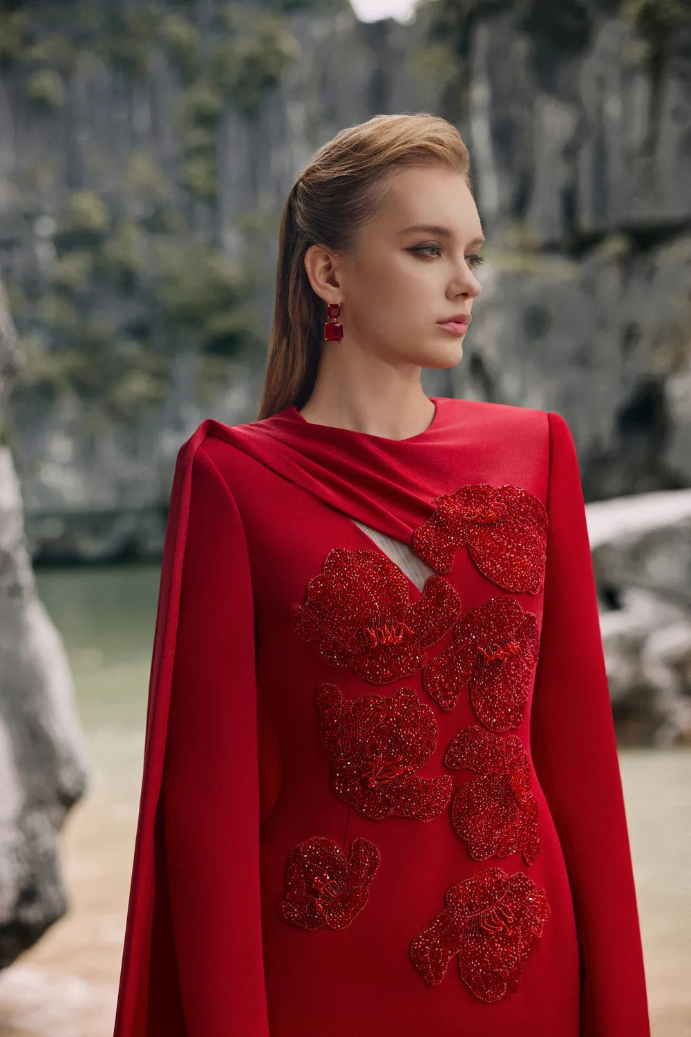 One Sided Flap Chest Cut-Out Dress