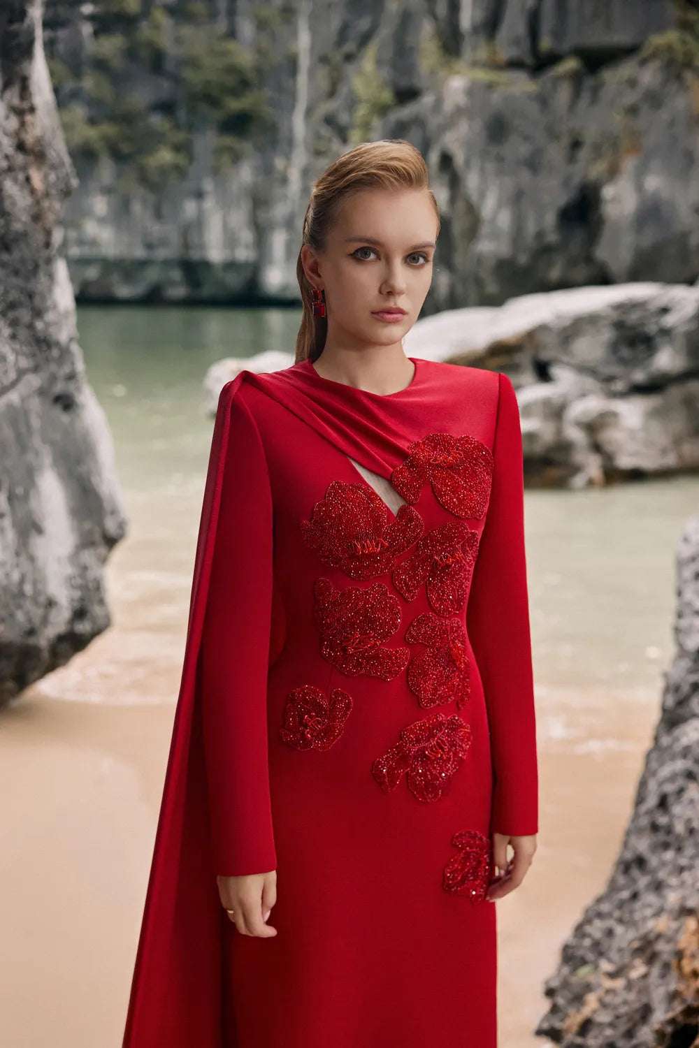 One Sided Flap Chest Cut-Out Dress