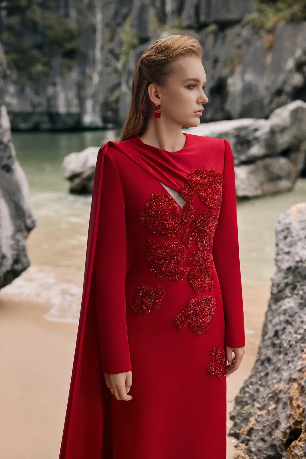 One Sided Flap Chest Cut-Out Dress