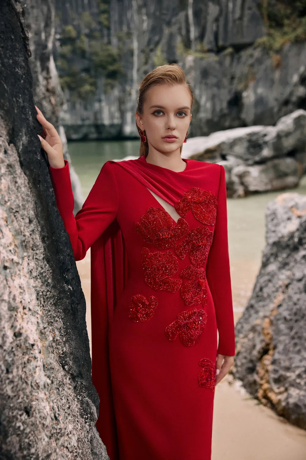 One Sided Flap Chest Cut-Out Dress