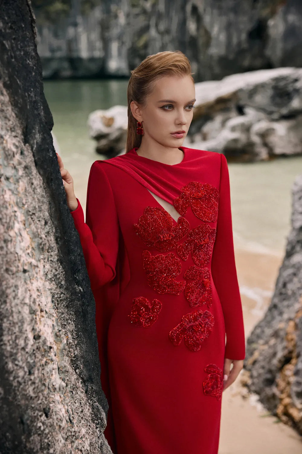 One Sided Flap Chest Cut-Out Dress