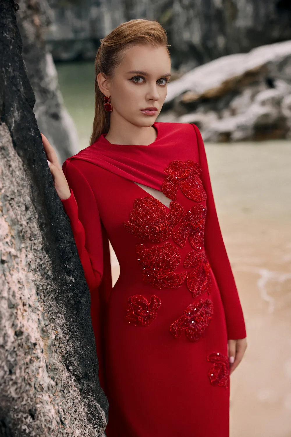 One Sided Flap Chest Cut-Out Dress