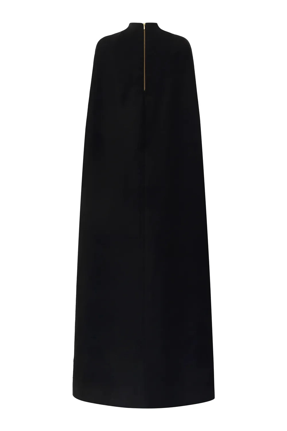 Long Back Curved Cape With Off-Shoulder Long Sleeve Dress Set