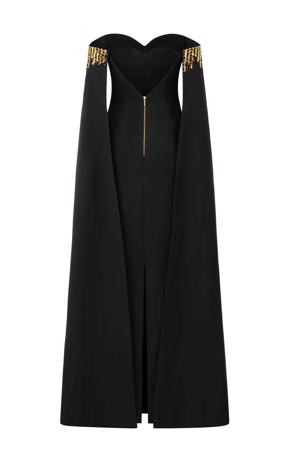 Heart Chest Sleeve Cape Dress