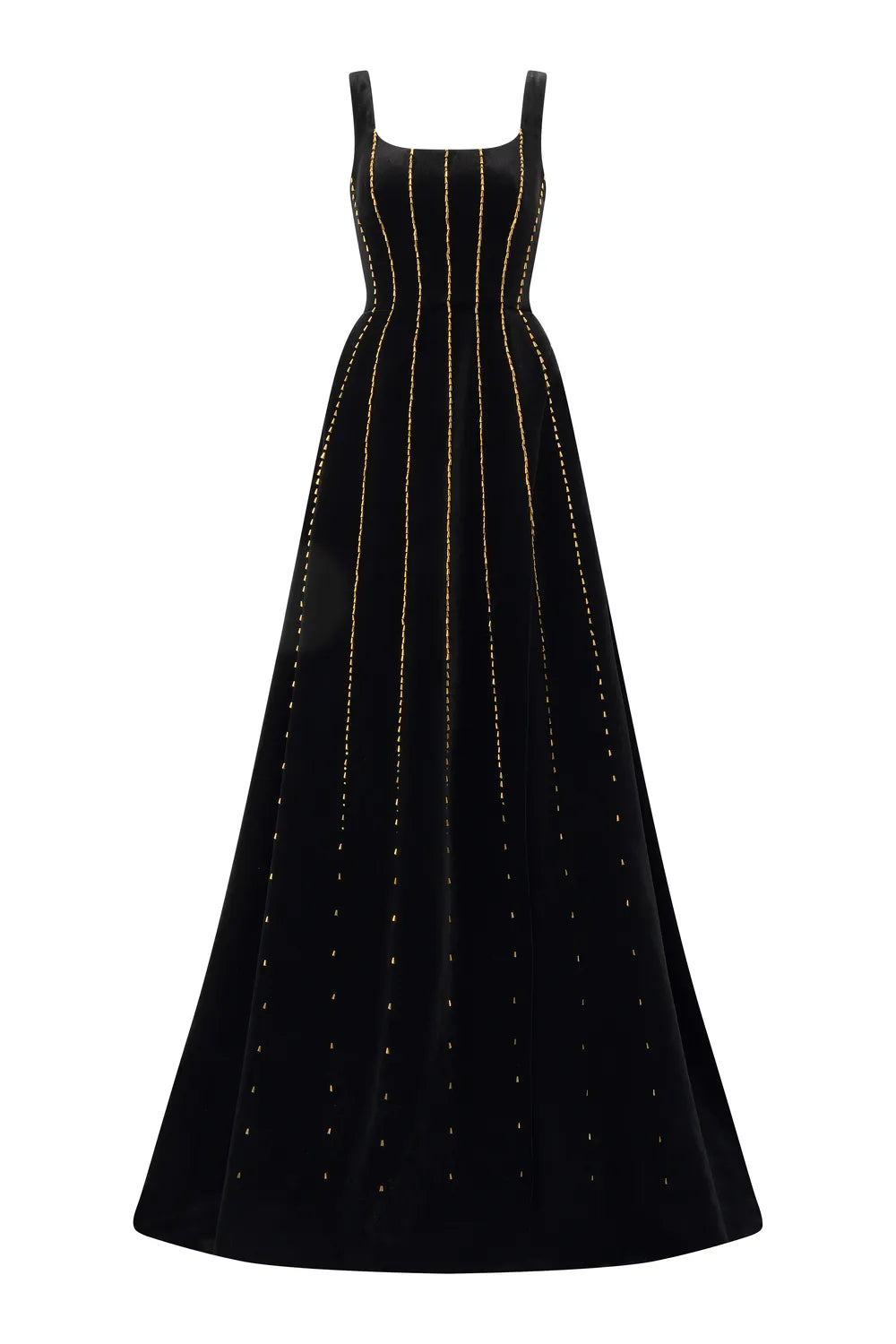 U-Neck Front Slit Dress