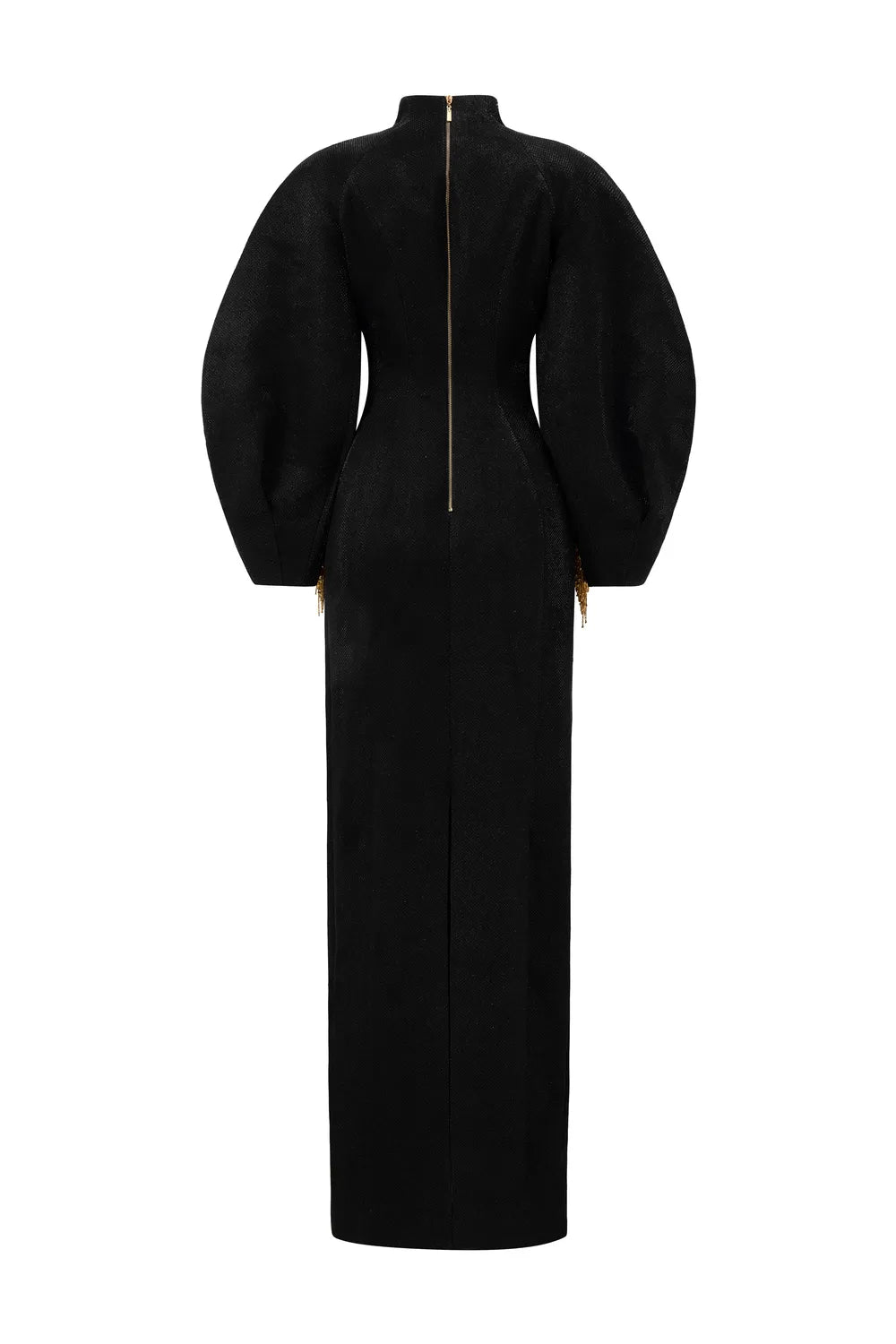 Puffy Sleeve High Neck Dress