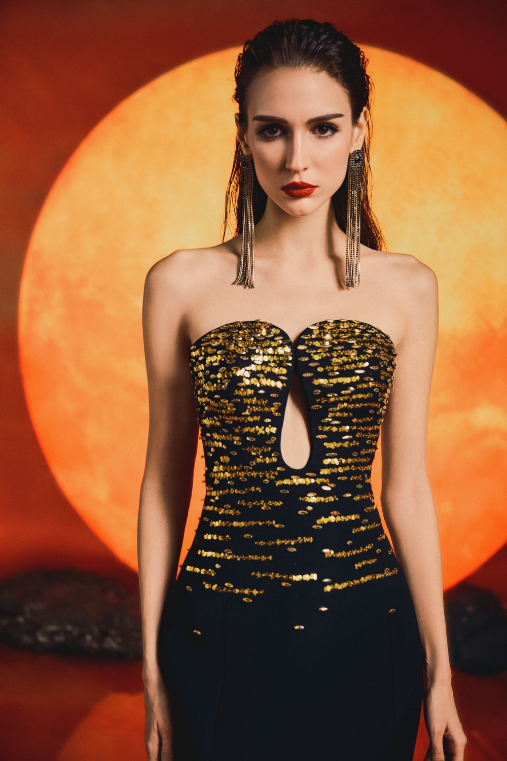 Strapless Tear Drop Dress