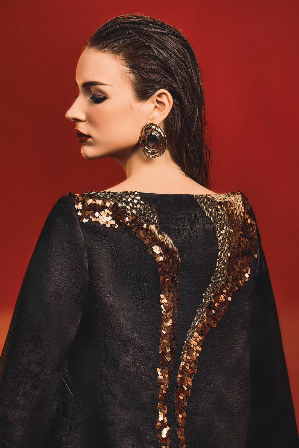 Boat Neck Wide Sleeve Dress