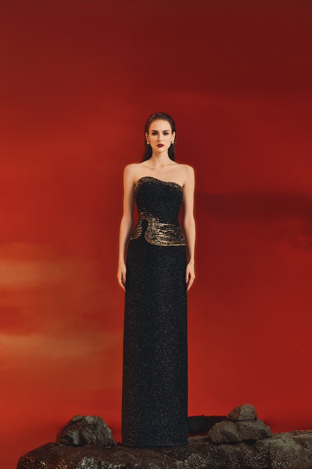 Strapless Straight Dress