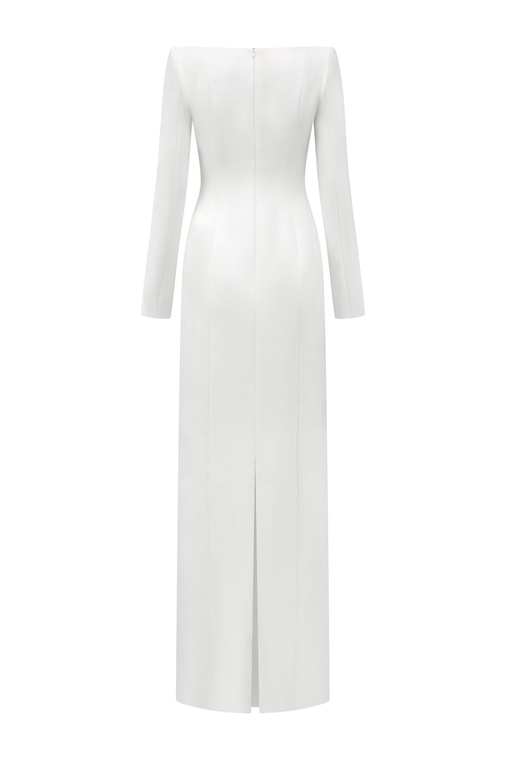 Anne Queen Neck Symmetric Floral Embellished Dress