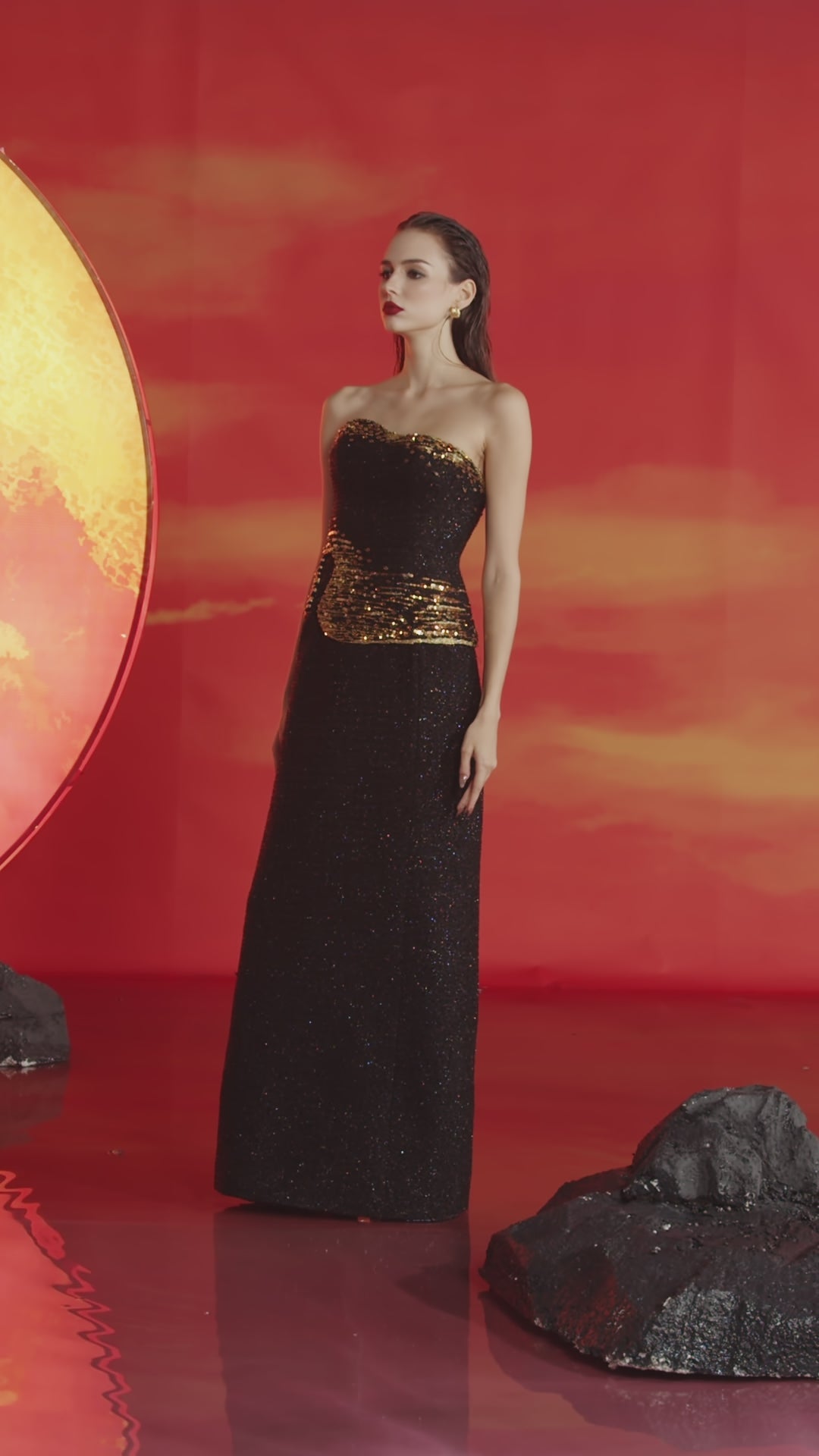 Strapless Straight Dress