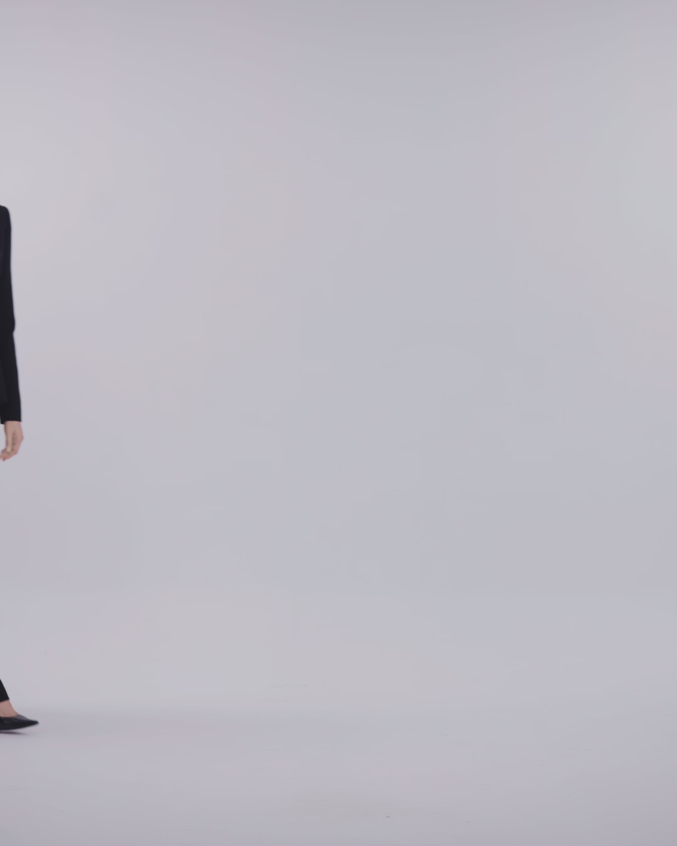 Peak Lapel Pegged Blazer With Wide Straight Pants Set