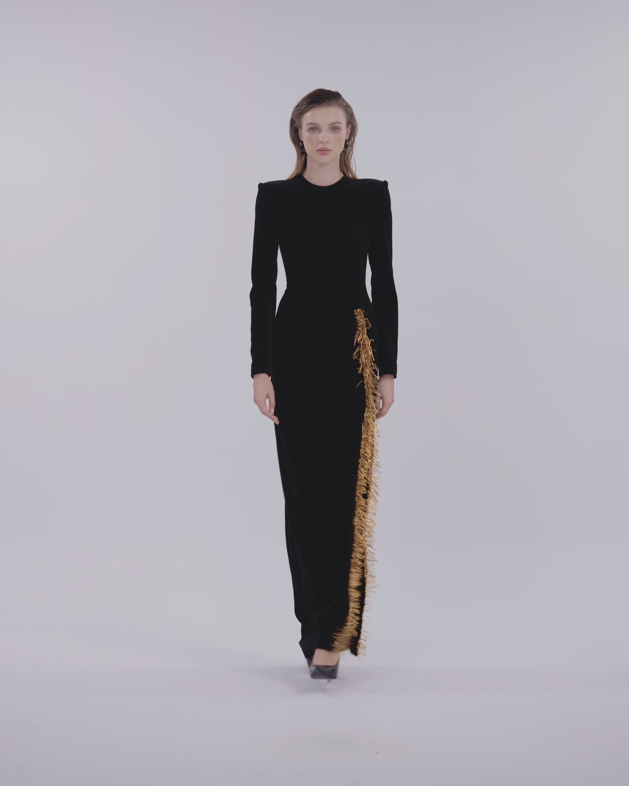 Long Sleeve Side Slit Dress